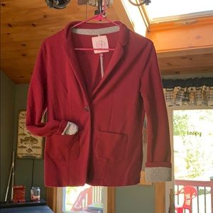 Maroon cotton blazer